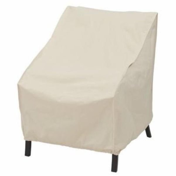 28 x 33 x 33 in. 600 x 300D PE Elastic Taupe Poly Chair Cover